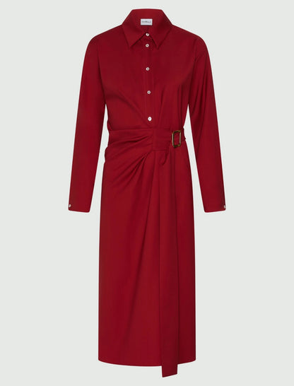 VALAIS - Shirt dress with side buckle detail