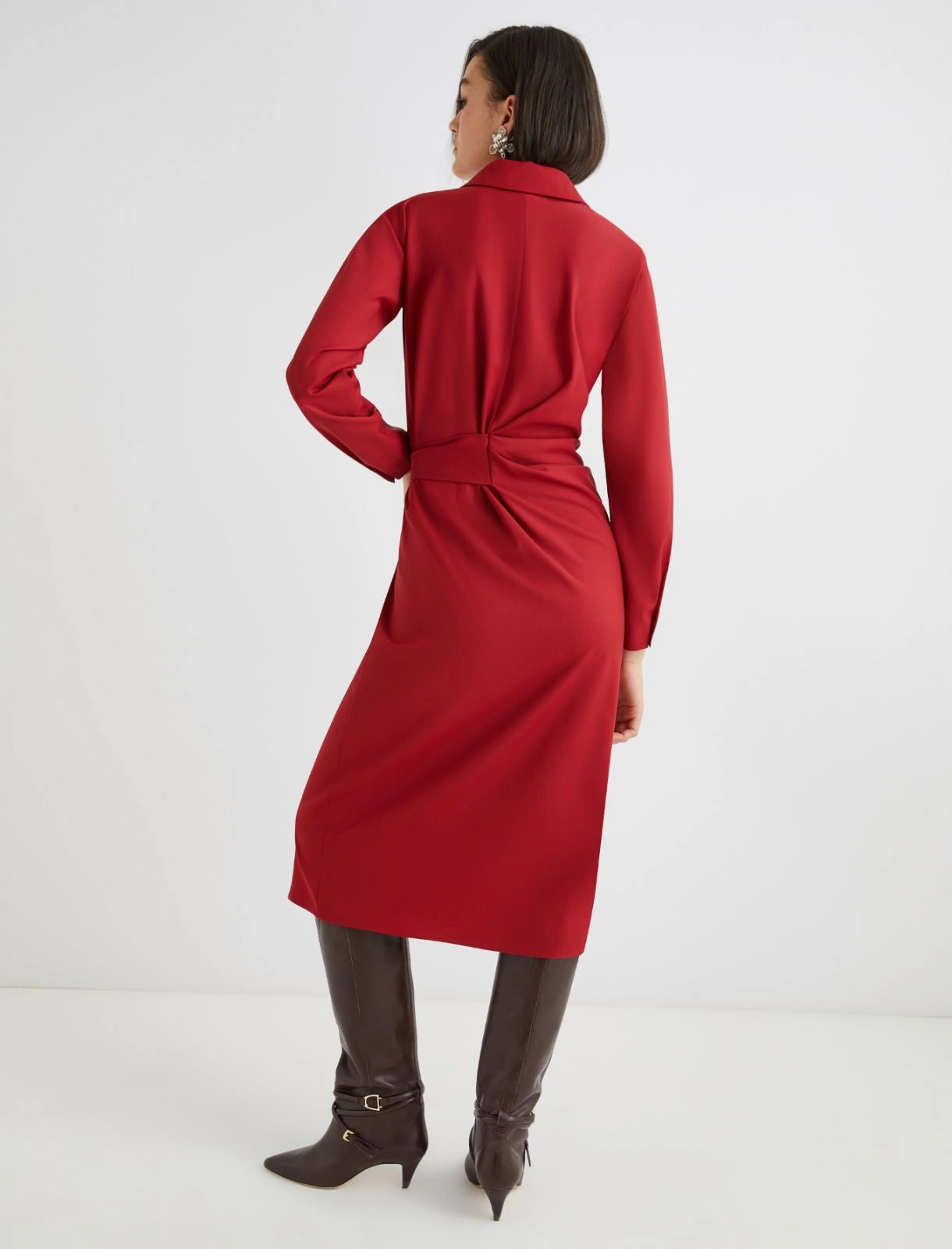 VALAIS - Shirt dress with side buckle detail