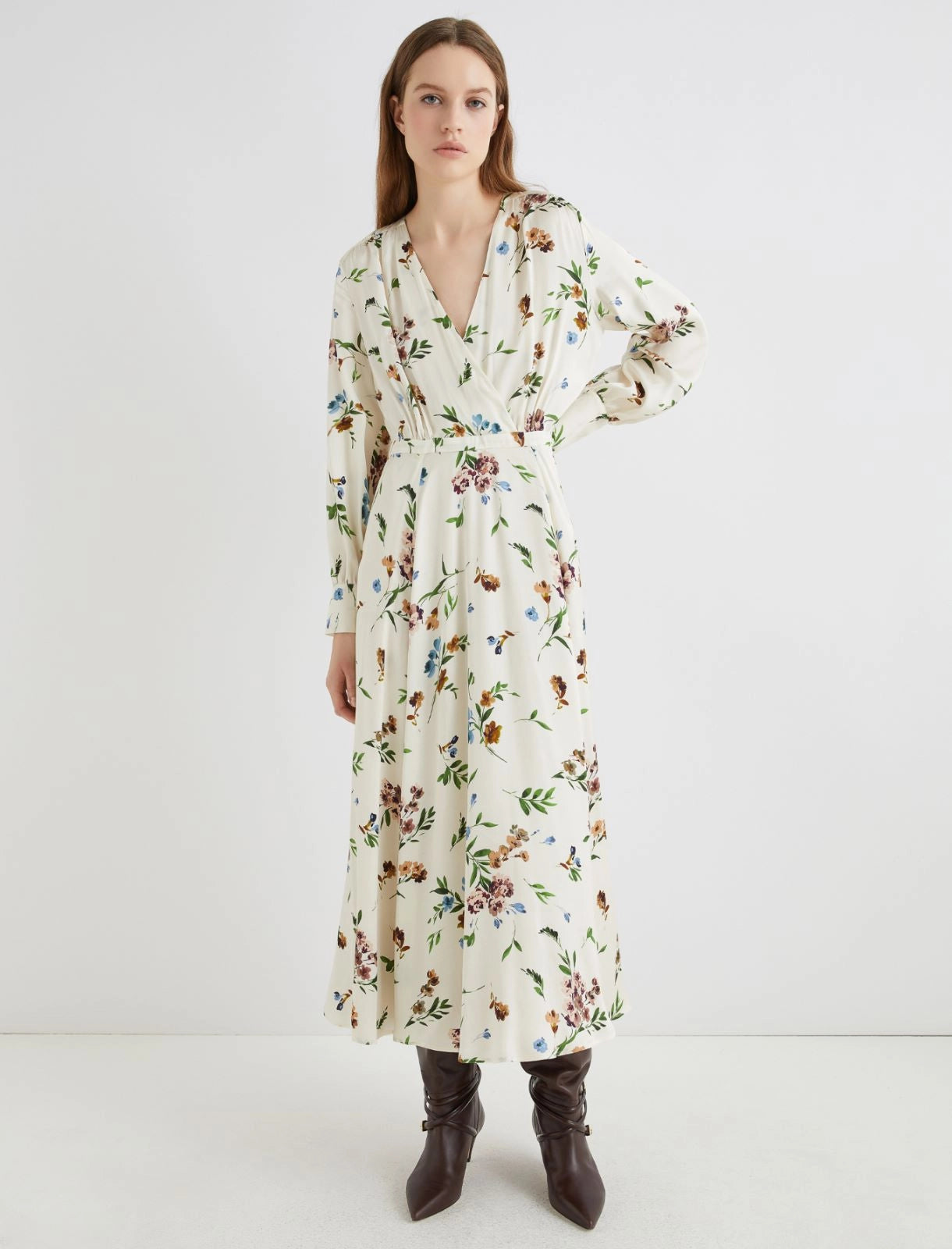 NORNES - Satin criss-cross dress