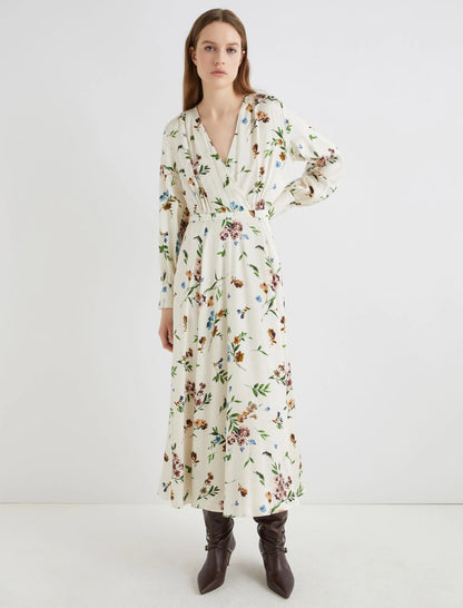 NORNES - Satin criss-cross dress