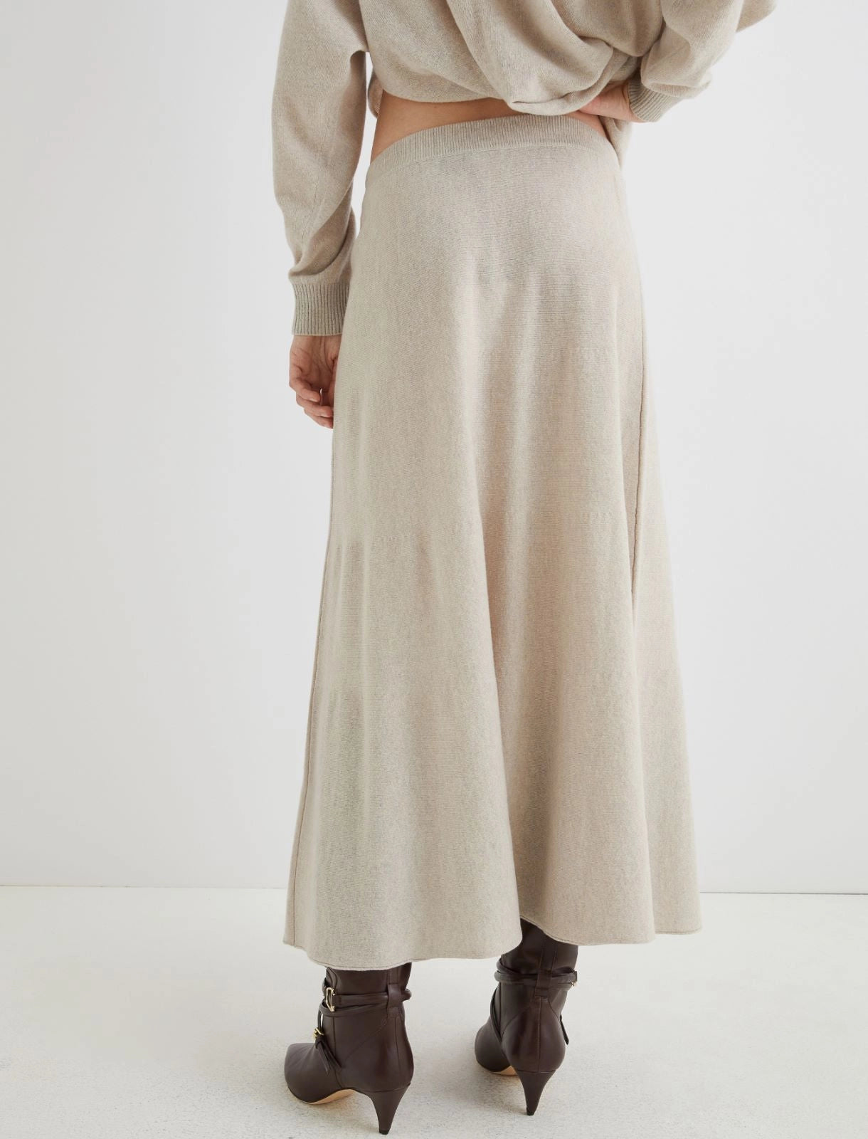 ERMES - Cashmere-blend calf-length skirt