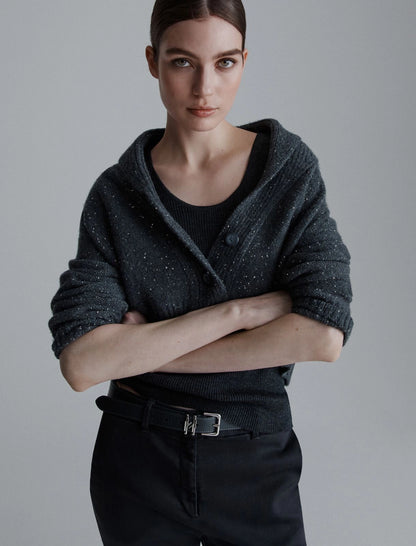 ZAMBIA - Sequinned cashmere-blend cardigan