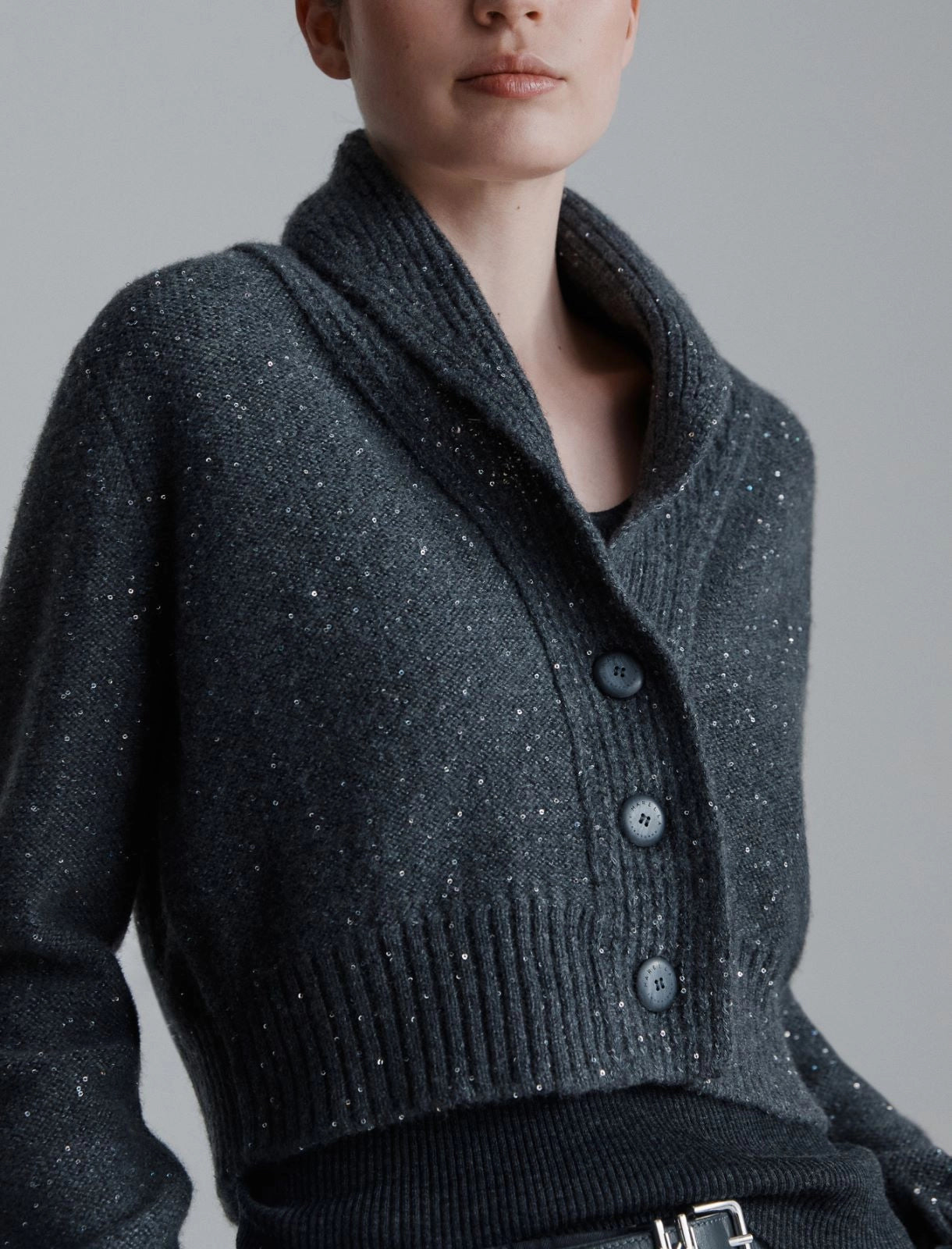 ZAMBIA - Sequinned cashmere-blend cardigan