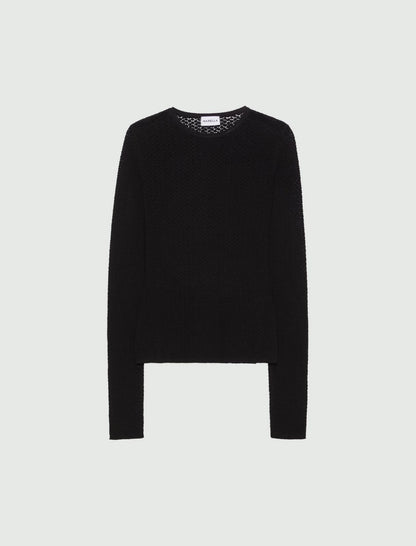 OLIVA - Lace-knit cotton sweater