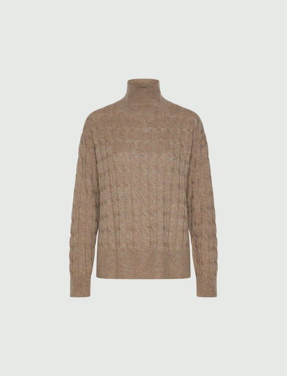 AEREO - Wool and cashmere mock polo-neck sweater