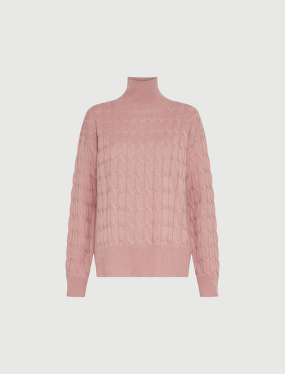 AEREO - Wool and cashmere mock polo-neck sweater