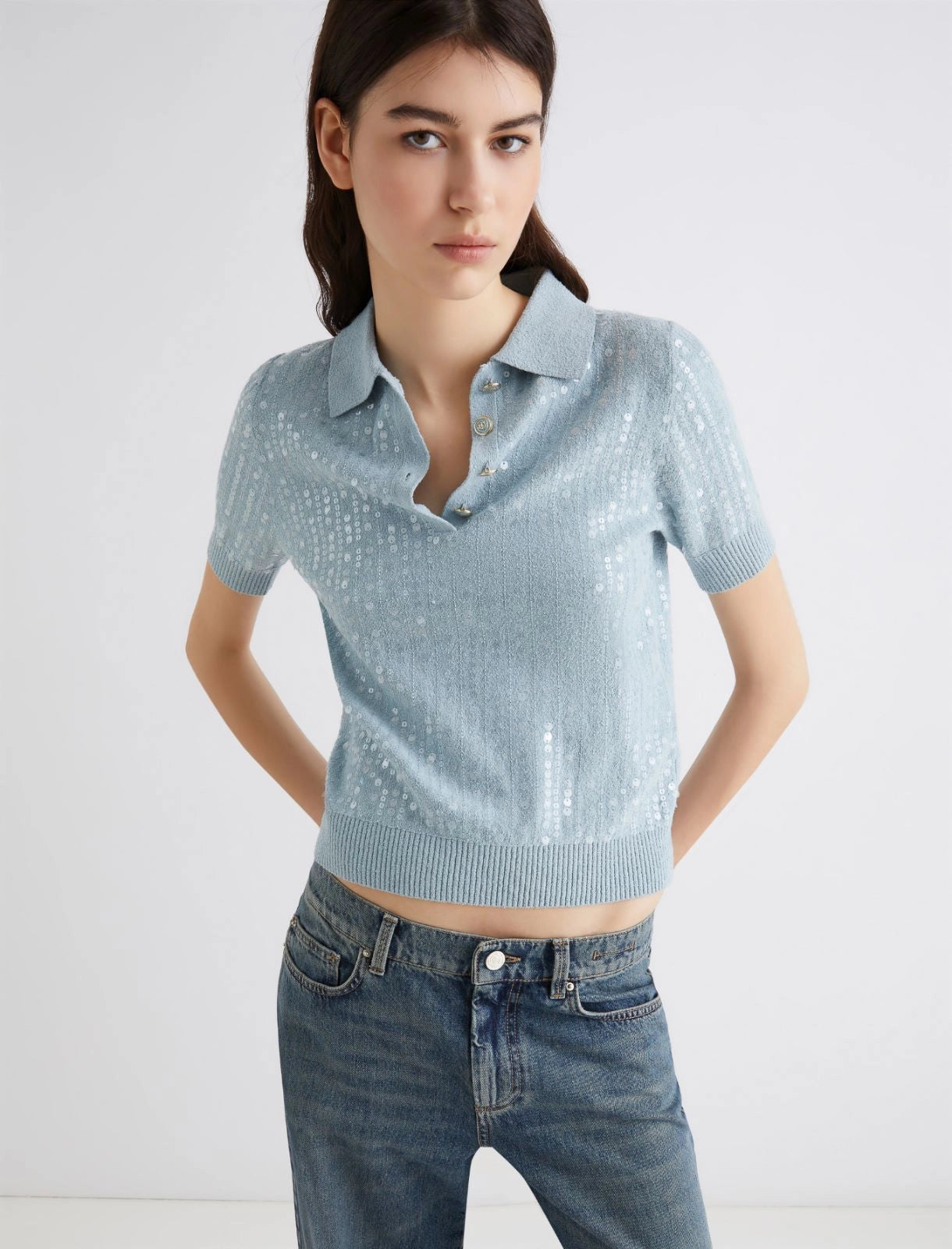 DIADEMA - Sequin polo shirt