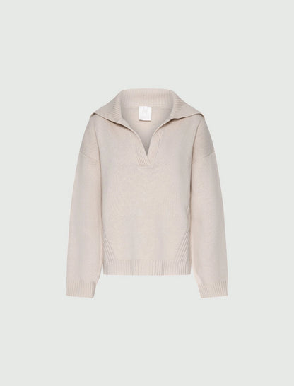 DOTTO - Boxy-fit polo-neck sweater