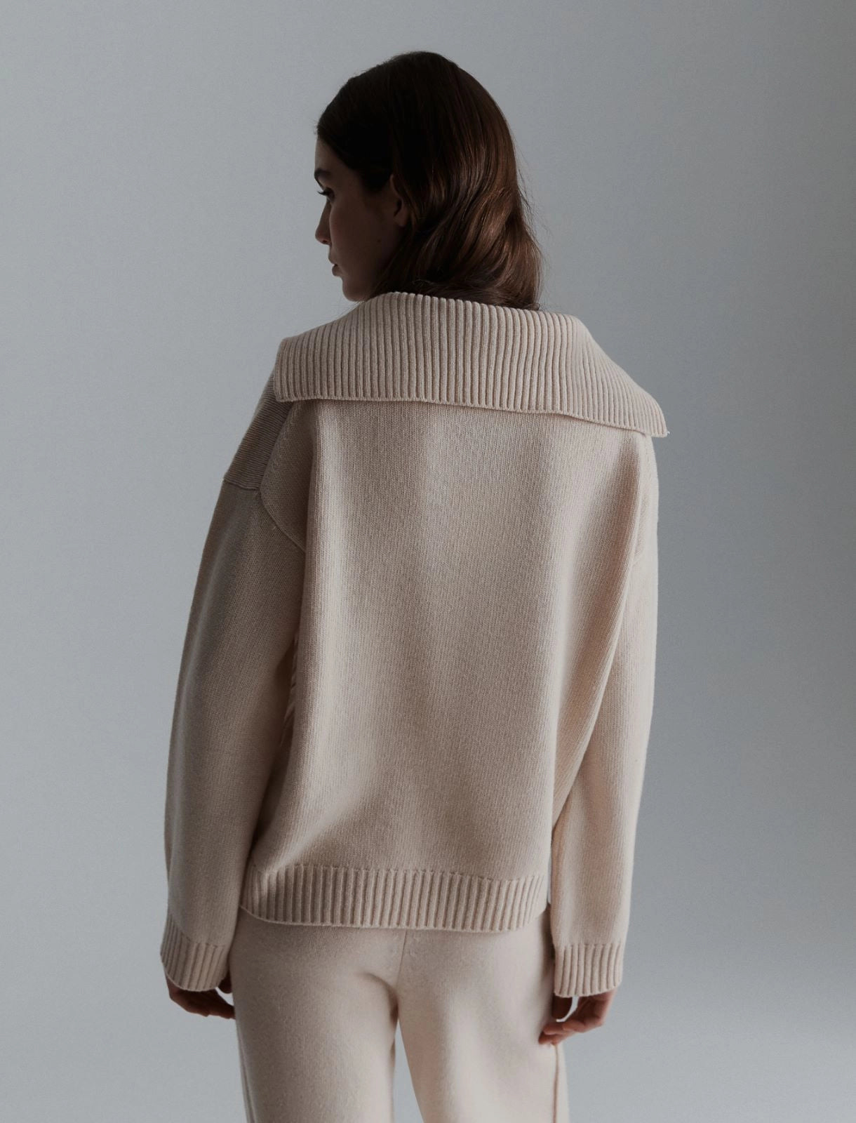 DOTTO - Boxy-fit polo-neck sweater