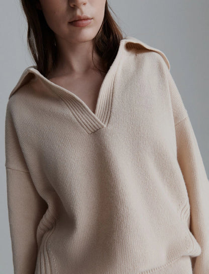 DOTTO - Boxy-fit polo-neck sweater