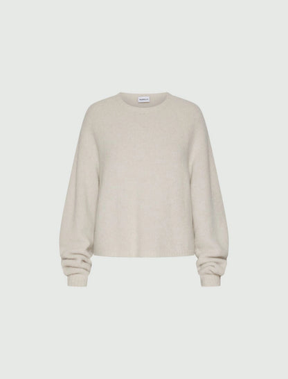 TANIA - Stretch alpaca crew-neck