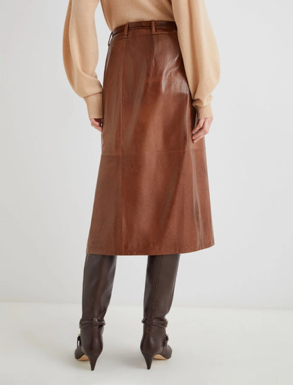 NABUCCO - Nappa leather wrap skirt