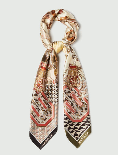 SVEGLIA - Silk satin scarf