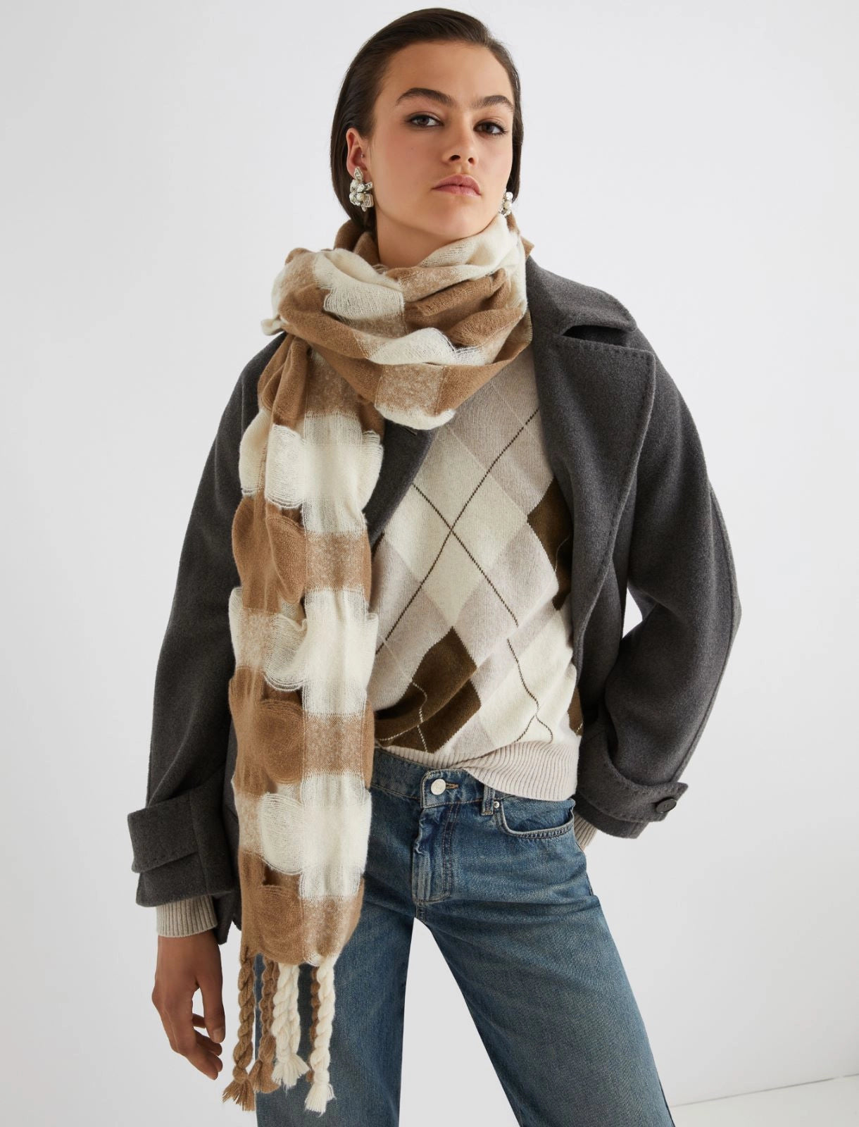 AMICHE - Openwork-detail scarf