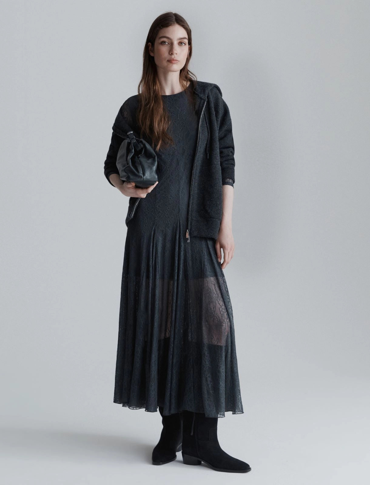 COMICA - Lace jersey dress