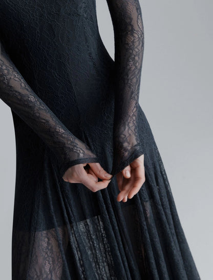 COMICA - Lace jersey dress