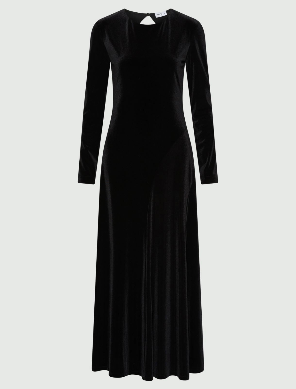 RICORSO - Long velvet backless dress