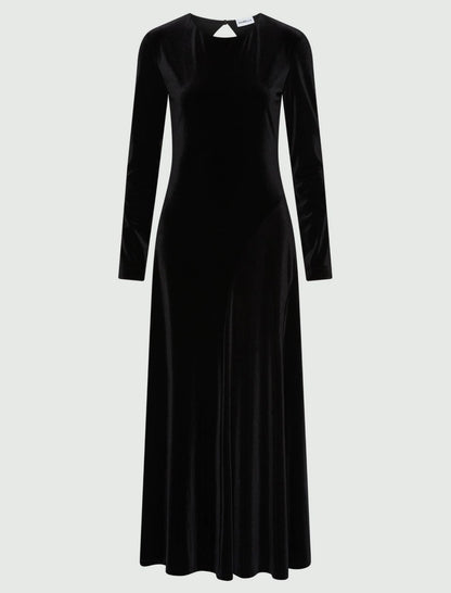 RICORSO - Long velvet backless dress