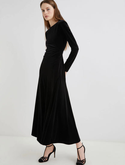 RICORSO - Long velvet backless dress