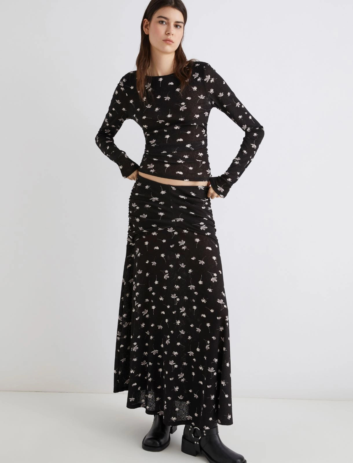 ZEMIRA - Tulle jersey skirt