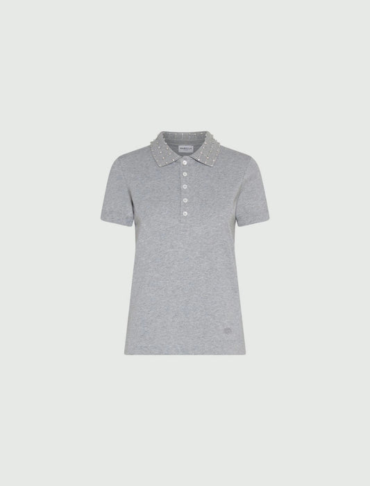 NUMIDIE - Rhinestone polo shirt