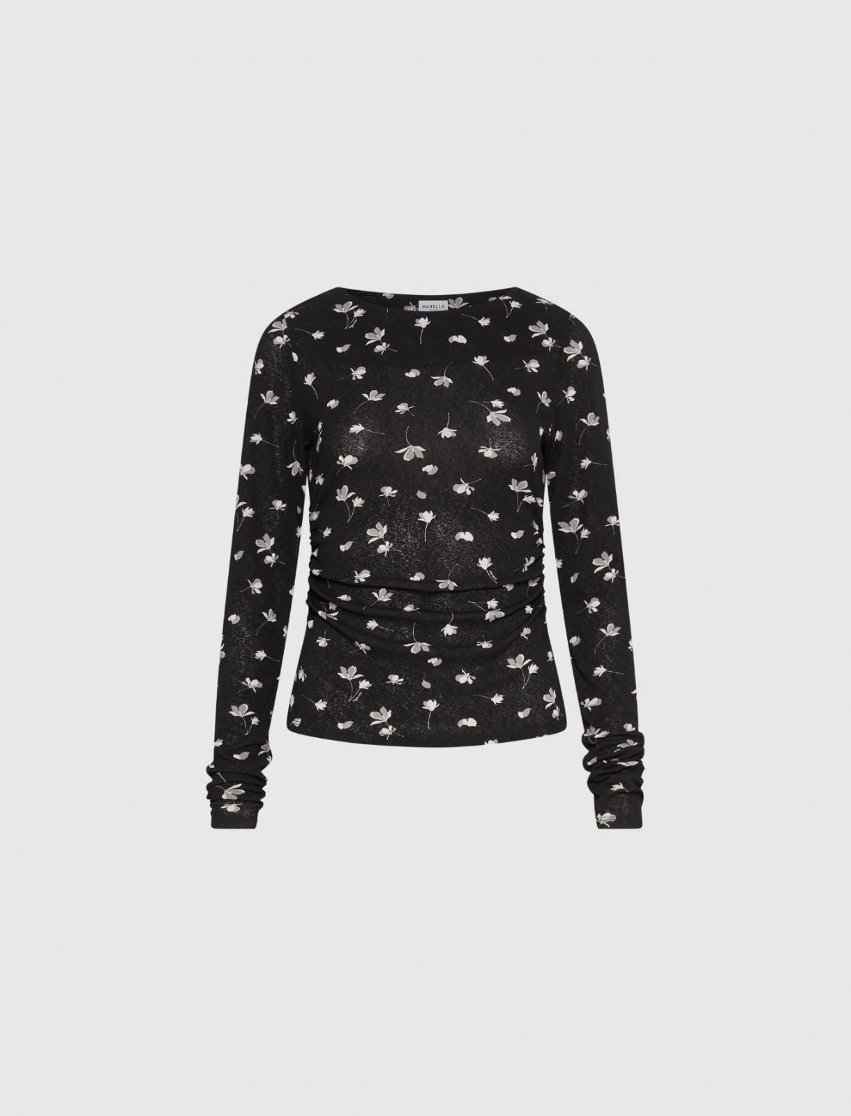 SIGMA - Printed tulle jersey T-shirt