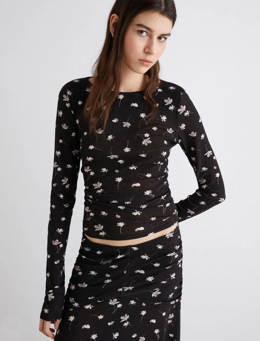 SIGMA - Printed tulle jersey T-shirt