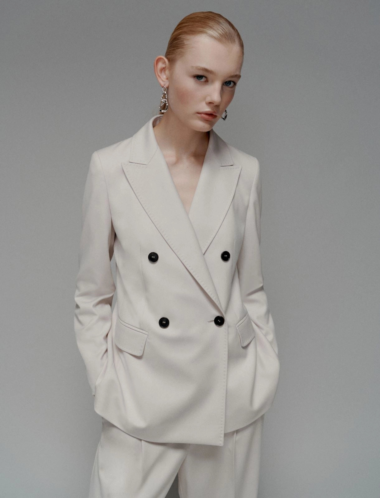 NATTE - Double-breasted stretch blazer