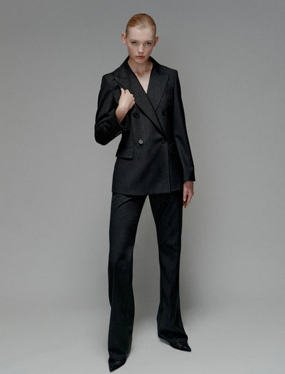 NATTE - Double-breasted stretch blazer