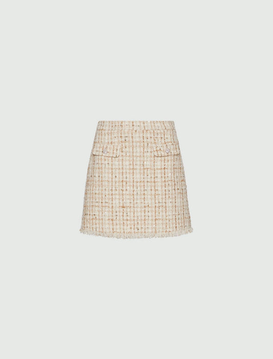 FATINA - Sequinned lamé mini skirt