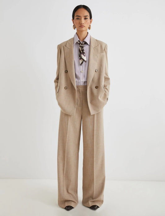 DEMIEN - Stretch wide-leg trousers