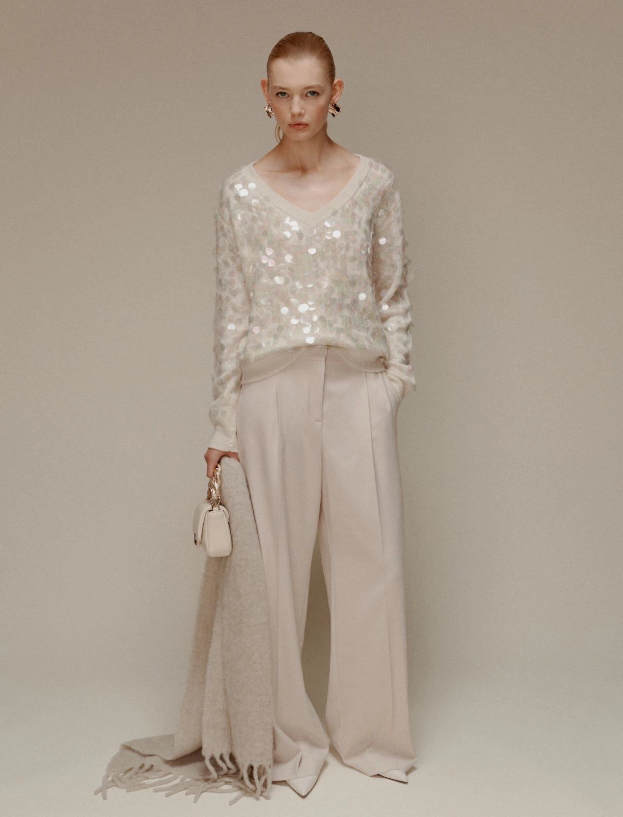BUONO - Flowing wide-leg trousers