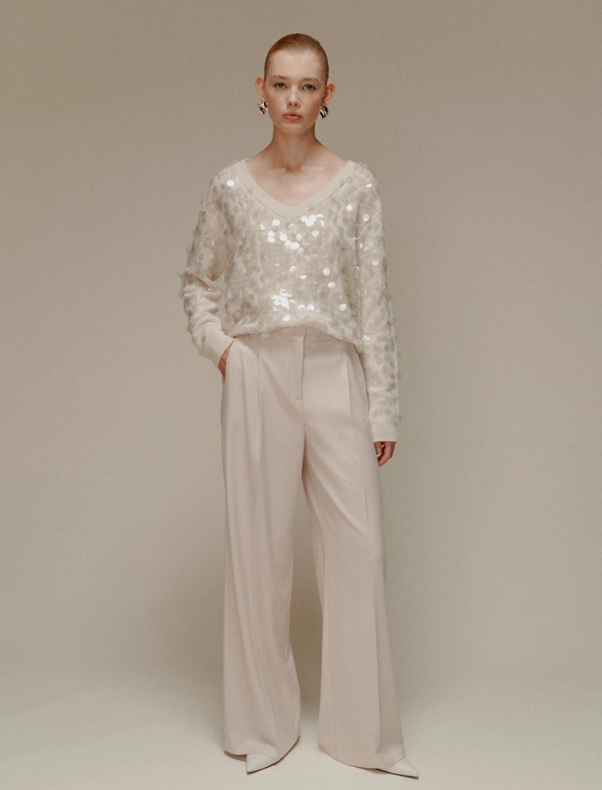 BUONO - Flowing wide-leg trousers