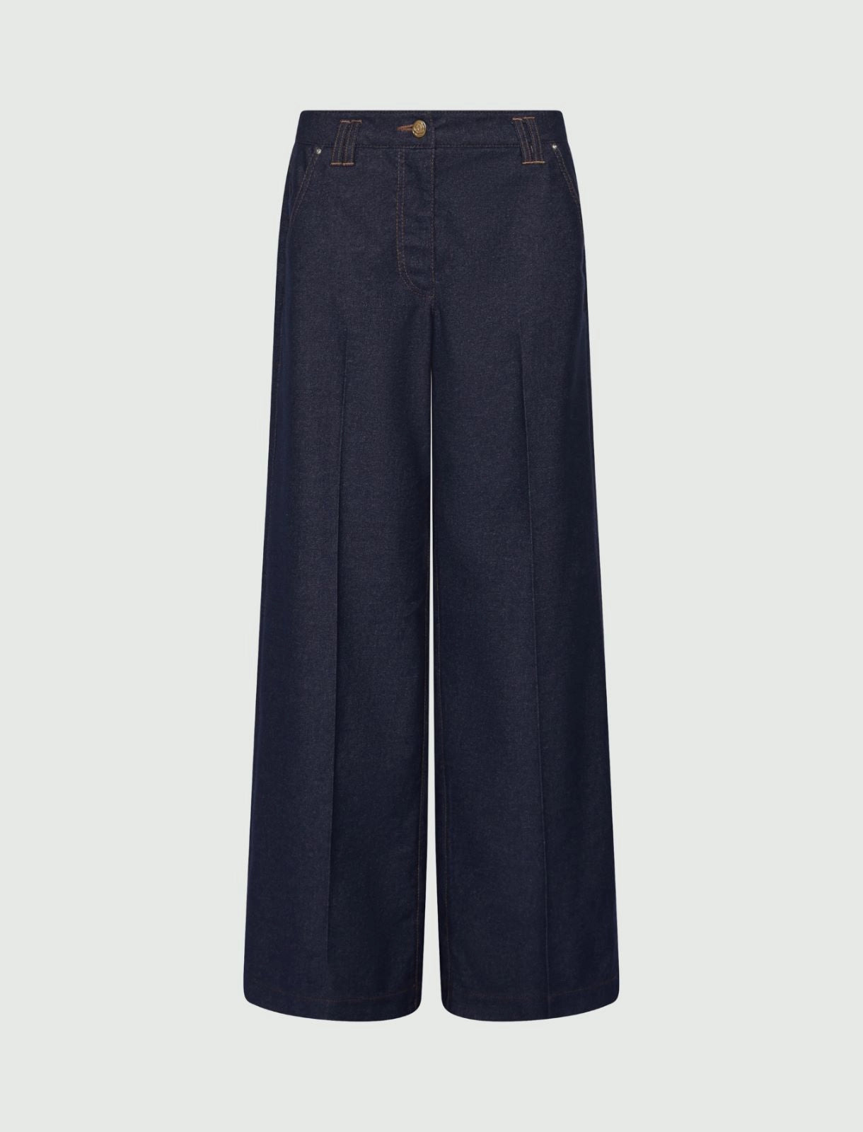 DILUVIO - Stretch cotton wide-leg trousers
