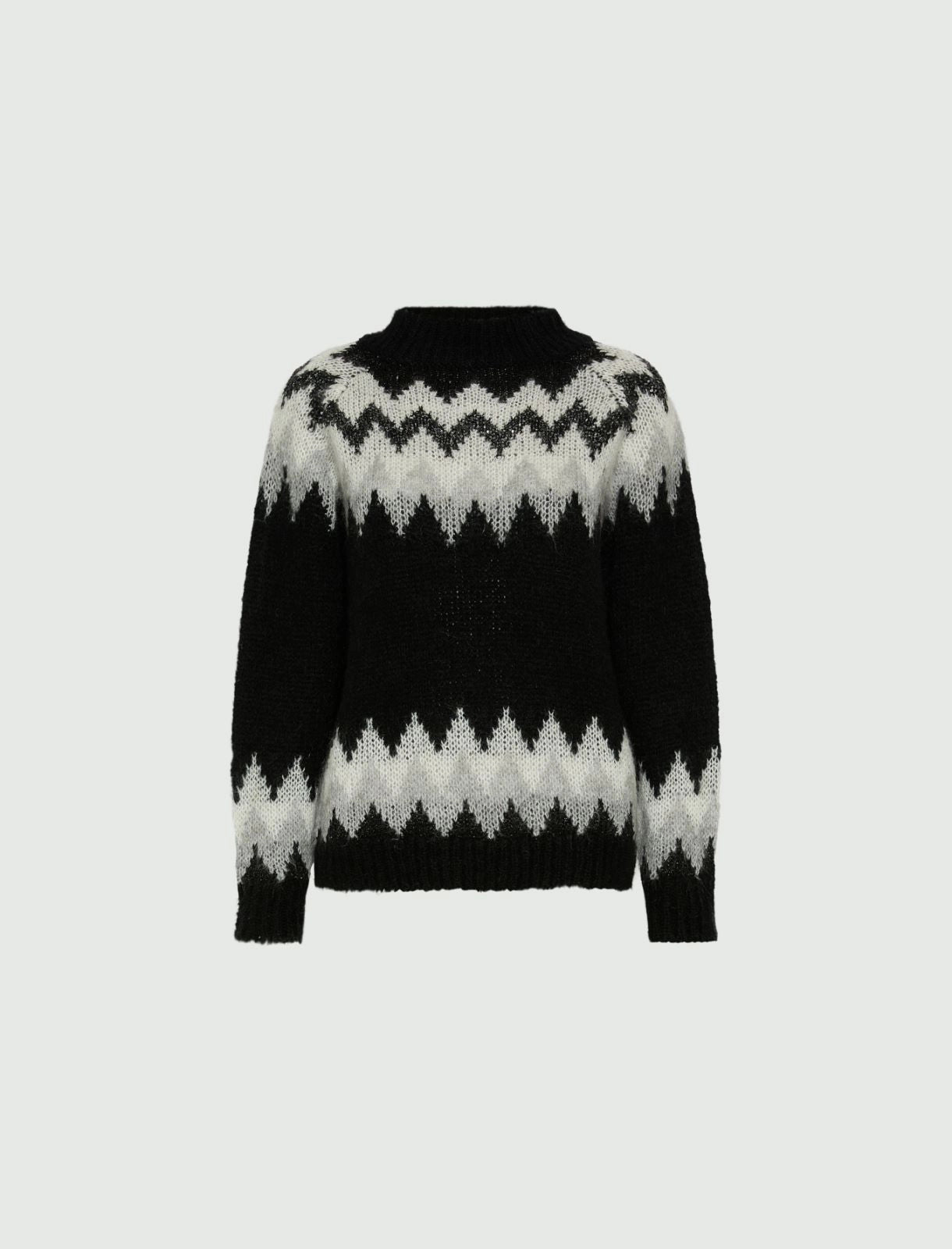 LORENZA - Jacquard mohair-blend sweater