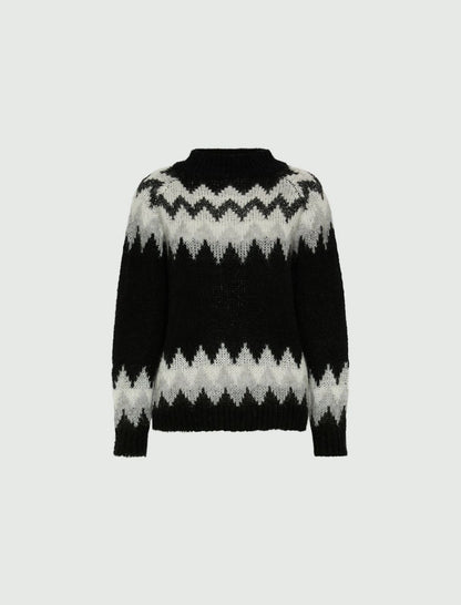 LORENZA - Jacquard mohair-blend sweater
