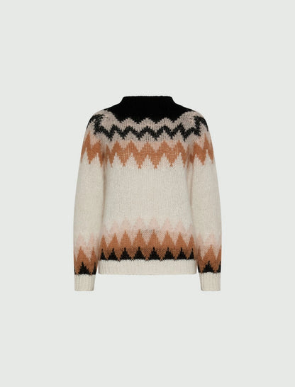 LORENZA - Jacquard mohair-blend sweater