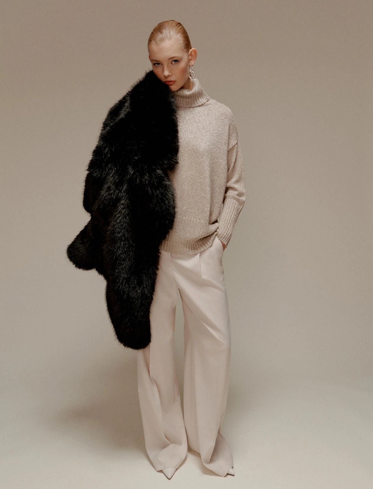 PACCHIA - Lurex-embellished oversized sweater