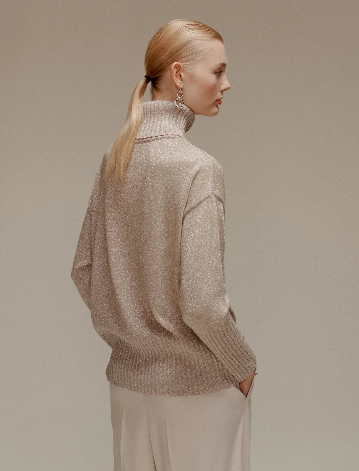 PACCHIA - Lurex-embellished oversized sweater