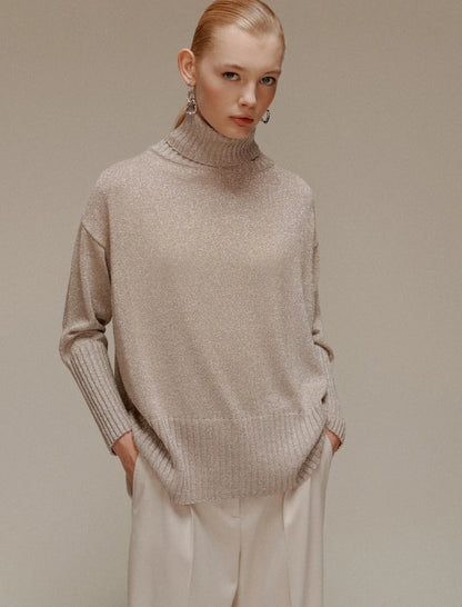 PACCHIA - Lurex-embellished oversized sweater