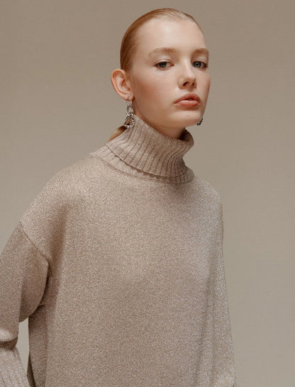 PACCHIA - Lurex-embellished oversized sweater