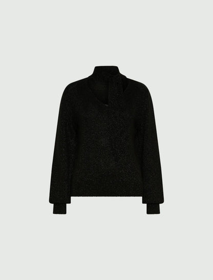 VIVACE - Lurex-adorned sweater with sash detail