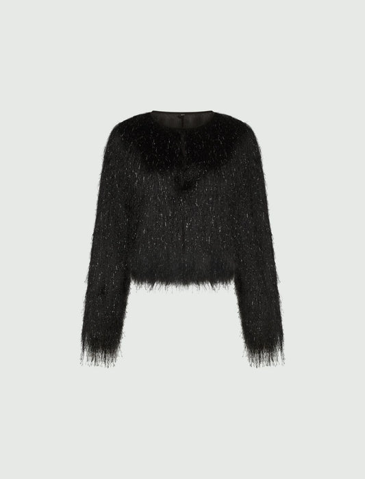 ISTRIA - Fringed jersey cardigan