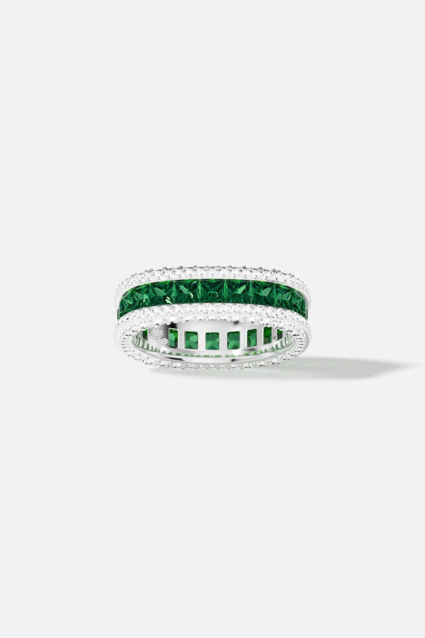 yacht club - Green Pavé Ring