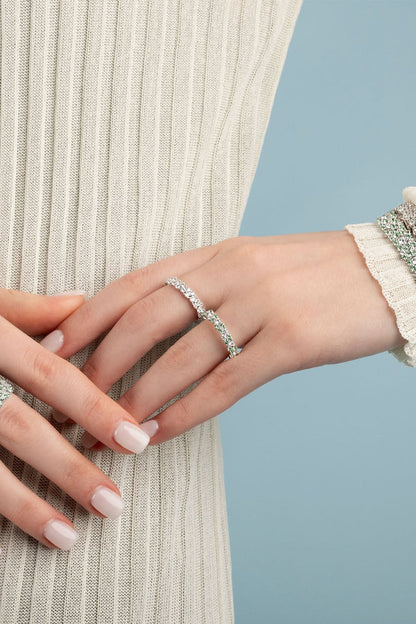 festival - Pastel Green Drop Ring