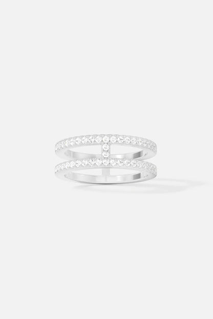 croisette - Double Line Pavé Ring