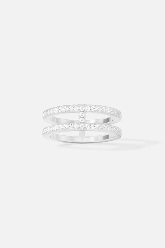 croisette - Double Line Pavé Ring