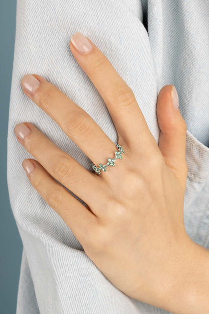 festival - Pastel Green Spark Ring