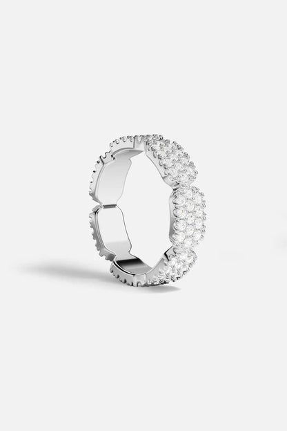 yacht club - Dainty Silver Pavé Ring