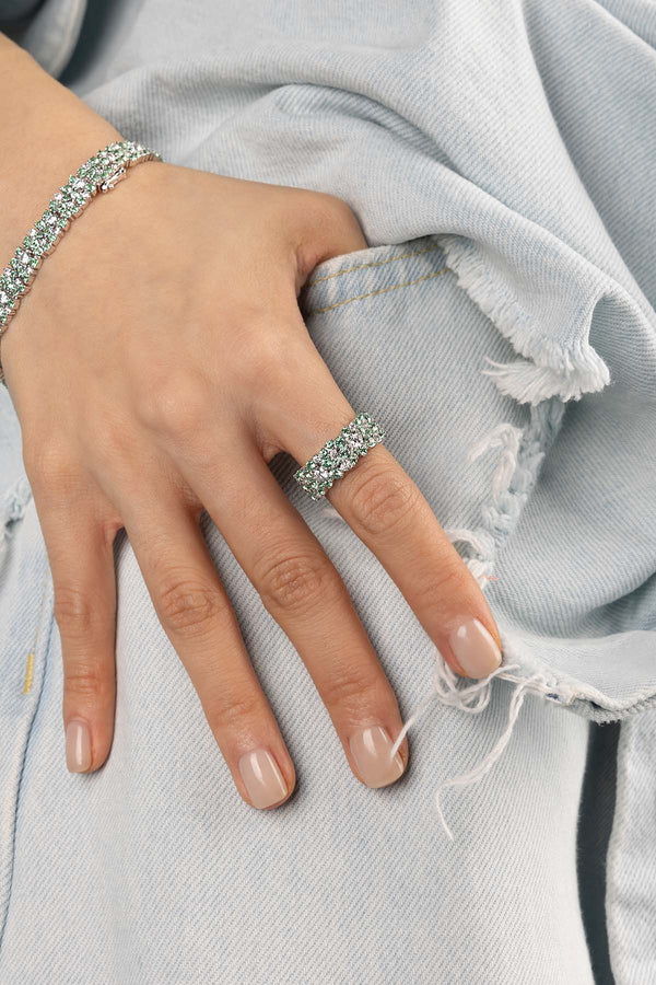 festival - Pastel Green Drop Ring